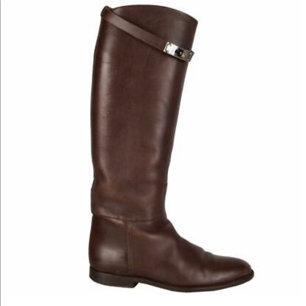 Hermes Dark Brown Jumping Boots size 39.5